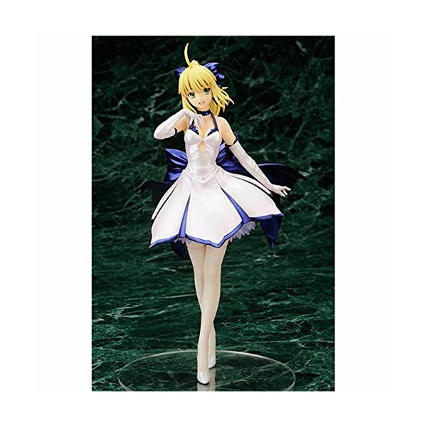 BRUGUI Creator Collection Fate/Stay Night Saber -Saber- 1/7 Ver. Jolie Fille Debout en Robe Blanche Statue de Personnage dAn