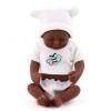 Reborn Baby Dolls,Nurturing Dolls,Simulation Rebirth Doll Silicone Black Skin Closed Sleeping Doll Cute Baby Toys Cadeau dan