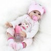 22pouces 55cm poupée Reborn bébé Fille realiste Silicone Pas Cher Vrai Poupon Baby Dolls Girls Garcon Toddlers Yeux Ouvert