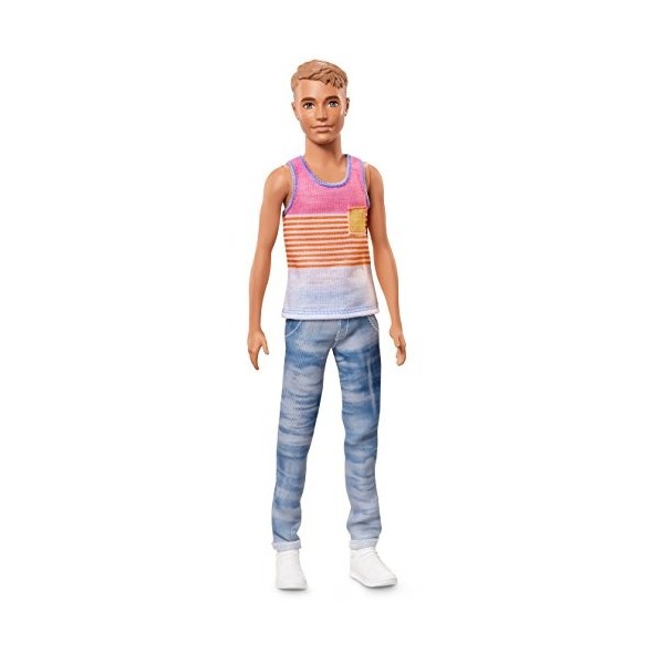 Barbie- Poupée-Ken Fashionistas-Rayures Estivales, FNH43