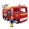 Fireman Sam Electronic Spray and Play Jupiter Fire Engine, Free-Wheeling with Lights, Sounds, Water Cannon, with Figure plays