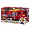 Fireman Sam Electronic Spray and Play Jupiter Fire Engine, Free-Wheeling with Lights, Sounds, Water Cannon, with Figure plays