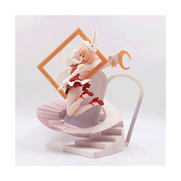 BRUGUI Personnage Original-Wonderland-Eri White Bunny Girl Photo Frame Ver. Statue de Personnage danime Mignonne, Belle et d