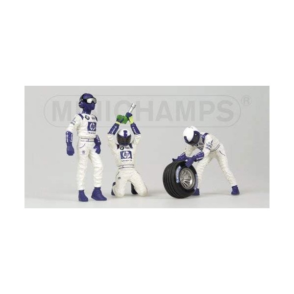 Minichamps - Vehicules - 343100052 - 3 figurines + Roue Av Williams - 1/43