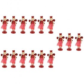 NOLITOY 15 Pièces Ange Casse-Noisette Poupée Casse-Noix Rouges Décorations De Noël Casse-Noisette Casse-Noix dange Figure De
