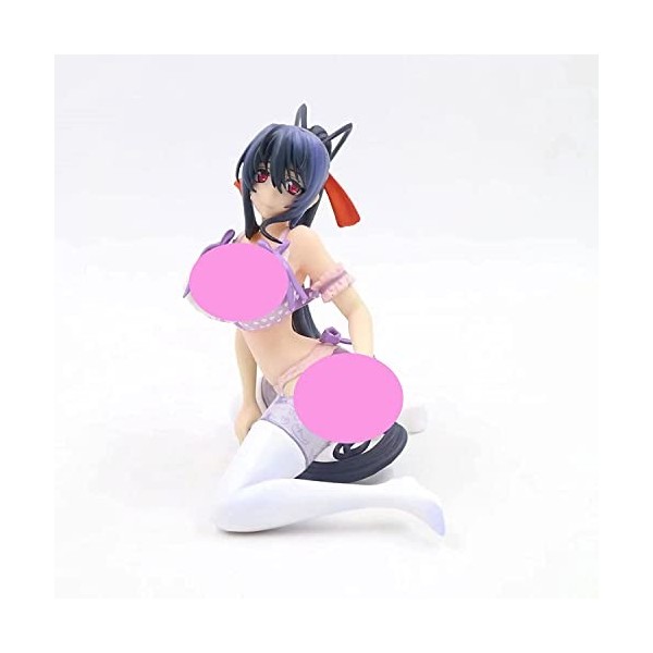 BOANUT Waifu Figure Anime Figure Statues Lycée DXD Himejima Akeno Lingerie Ver. Poitrine Douce Gros Seins Fille Chaude en Lin