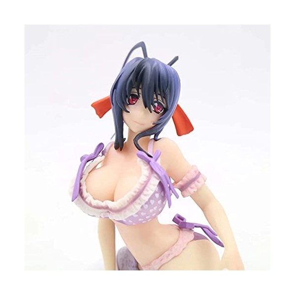 BOANUT Waifu Figure Anime Figure Statues Lycée DXD Himejima Akeno Lingerie Ver. Poitrine Douce Gros Seins Fille Chaude en Lin