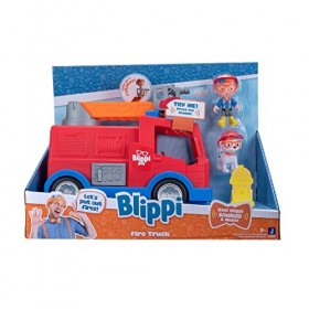 Blippi BLP0159 Fonctionnalités de Roue Libre Amusantes pour Les camions, véhicules de Pompier, des Sons et des Phrases - Véhi