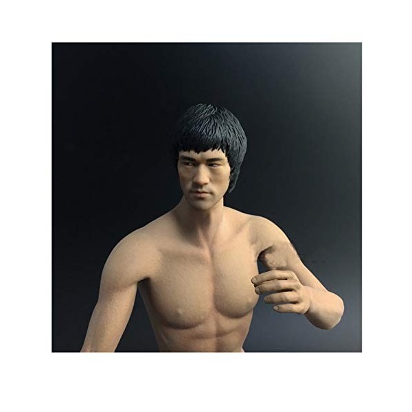 Leying 1/6 Tête De Soldat Bruce Lee Sculpté Kung Fu Star Modèle De Corps Masculin Accessoires