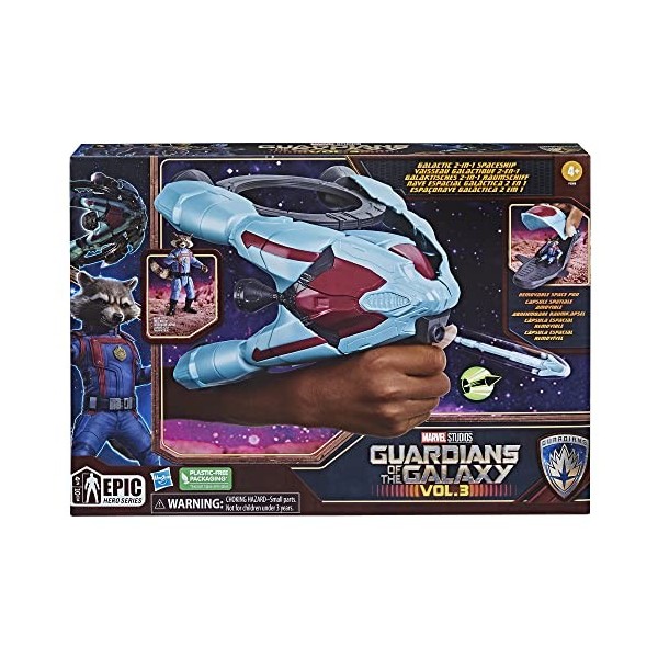 Hasbro Marvel- Marvel Les Gardiens de la Galaxie Vol. 3 Figurines daction avec véhicule et Blaster, Jouets de Super-héros po