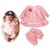 Medylove Ensemble de 2 vêtements de poupée Reborn Girl pour nouveau-né de 50,8 à 55,9 cm