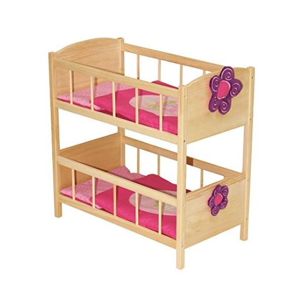 roba Armoire de Poupée Happy Fee pour Vêtements de Poupée - Meubles de Jeu pour Enfants - Bois Naturel