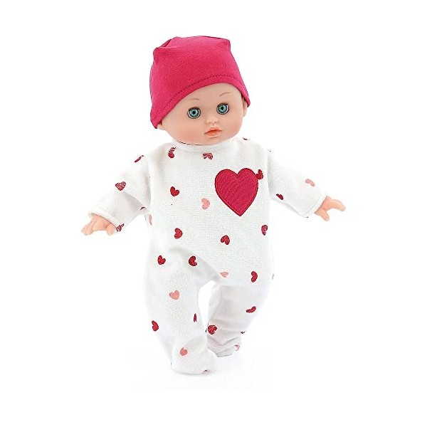 Vilac - Petit Câlin Métisse Manèle - Jouet en Vinyle et Tissu - Poupon avec Combinaison et Gilet - 28 Cm - Corps Souple pour 