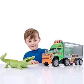 Teamsterz Monster Moverz Croc Rescue Transporter | Lumière et son | Ensemble de figurines et véhicules pour enfants à partir 