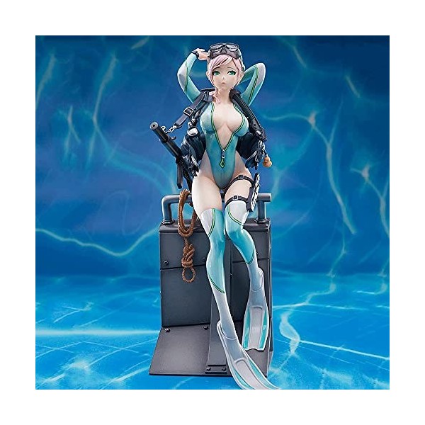 QDLONG Anime Figure After-School Arena-Third Shot: Froggirl Aegir Maillot de bain à léchelle 1: 7 Ver. Mignon Loli beauté fi