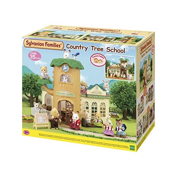 SYLVANIAN FAMILIES - 5105 - Ecole de la Foret - Maison de Poupée & Nursery Friends Families Les Amies De Creche, 5262, Multic