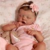 iCradle Poupées Reborn réalistes en vinyle souple et silicone pour bébé Reborn qui ressemblent à de vraies poupées nouveau-né