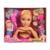 Grande Tete a coiffer Deluxe Cheveux blonds pour Barbie - 30 Pieces Accessoires - Coiffure, Maquillage Poupee - Set Jouet Enf