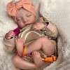 Pinky Reborn Baby Dolls Poupées réalistes en silicone souple avec vêtements et accessoires de jouets 48,3 cm