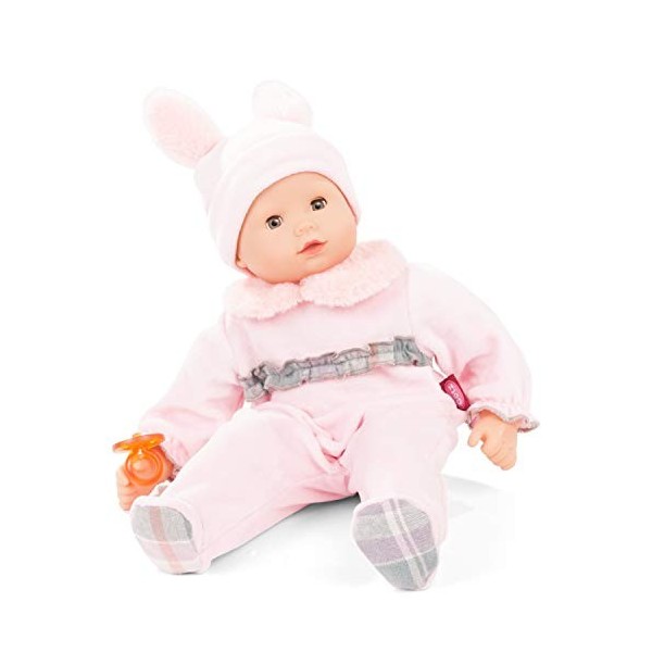 Götz 2127902 Maxy Muffin Pastellino Doll - poupée bébé de 42 cm aux Yeux Bleus dormants, sans Cheveux et au Corps Souple - po