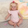 kgniess me Réaliste Bebe Reborn Fille Reborn poupée bébé Vinyle de Silicone Souple 20 Pouces 50 cm Simulation Nouveau-né Joue