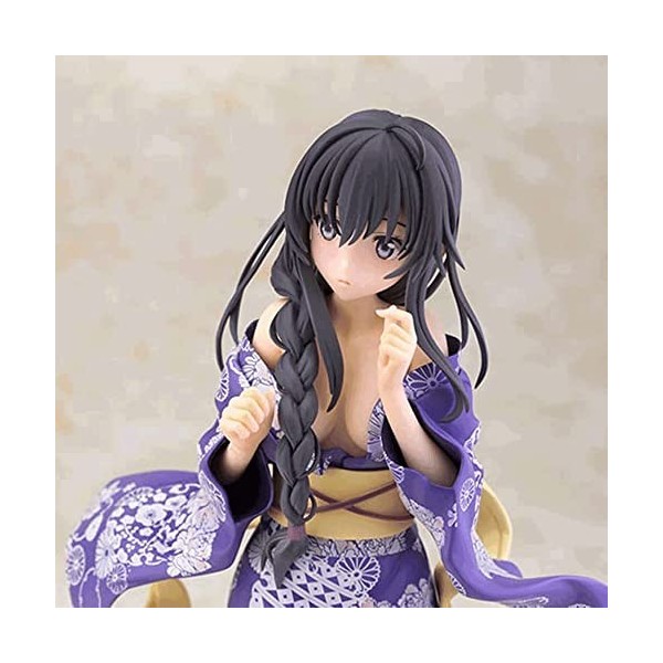 RIZWELLA Personnage danime Yukino Yukinoshita Yukino Kimono 1/7 Ver. Statue de poupée Fille aux Gros Seins Mignonne Otaku Co