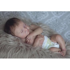 Anano Tout Le Corps en Silicone Reborn Baby Doll Garçon 19 Pouces 48CM Reborn Poupée Bébé Souple Silicone Réaliste Baby Migno