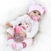 ZIYIUI 55Cm poupée Reborn Fille Silicone Bebe realiste Baby Vrai Poupon Garcon Yeux Ouvert Dolls Enfant Toddler Pas Cher 2 