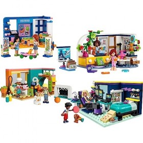 LEGO Friends Pack Chambre : Inclut la Chambre de Nova 41755 , la Chambre de Liann 41739 , la Chambre dAliya 41740 et la 