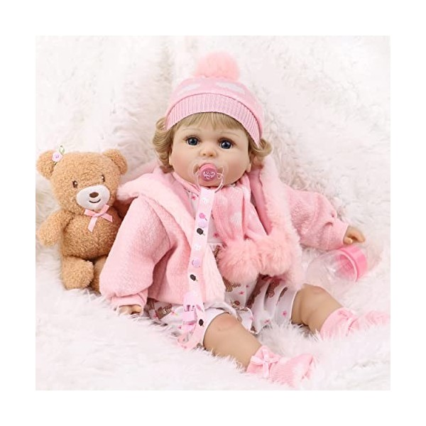 haveahug Reborn Poupées 56cm Baby Doll, cheveux blonds avec costume de nuage et accessoires jouets pour enfants à partir de 3