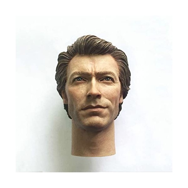 CNSMCWG Sculpture De Tête De Figurine Masculin À Léchelle 1/6, Tête Sculptée De Clint Eastwood, Tête De Poupée pour Figurine