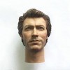 CNSMCWG Sculpture De Tête De Figurine Masculin À Léchelle 1/6, Tête Sculptée De Clint Eastwood, Tête De Poupée pour Figurine