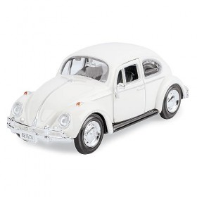 Modèle Die Cast JAMES BOND 007 Auto VW VOLKSWAGEN BEETLE 1966 - Échelle 1:24 - longueur 16cm - Blanc