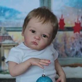 Anano Bébé Reborn Garçon 52cm Réaliste Reborn Bébé Poupée Garçon avec Cheveux Vraie Poupée Reborn Bébés en Silicone Souple Be