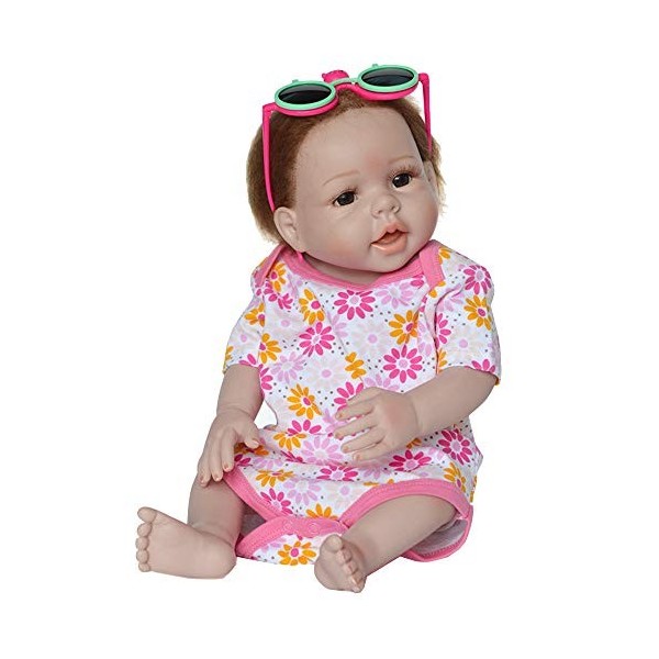 ADOSSAC 2020 Reborn Baby Doll Réincarné bébé Poupée Doux Simulation Silicone Vinyle 55 cm Garçon Fille Jouet Cadeau danniver