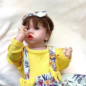 Babydoll Poupée en silicone pour fille mignonne 55 cm qui ressemble à de vraies filles, meilleur cadeau danniversaire pour f