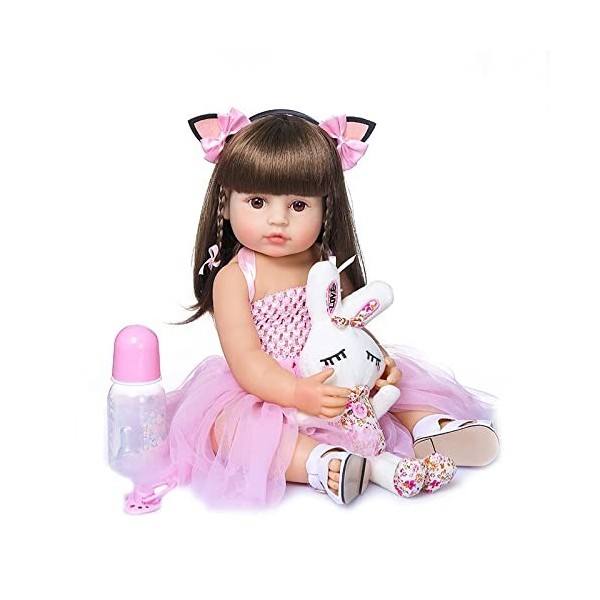 3 Costumes Pour Poupée 36-43 Cm - T-shirt Long + Combinaison + Chapeau - Rose - Coton Doux - Pour Poupées 18 Pouces