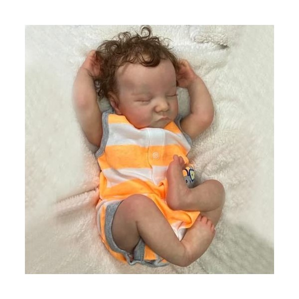 Lonian 19 Pouces 48cm Reborn Baby Doll Boy Real Soft Touch Cuddly Baby Collectibles Poupée réaliste