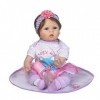 ADOSSAC 2020 Poupée Reborn 55 cm Réaliste Bebe Reborn Fille Souple en Silicone réaliste en Vinyle Souple Lifelike Mignon Nouv