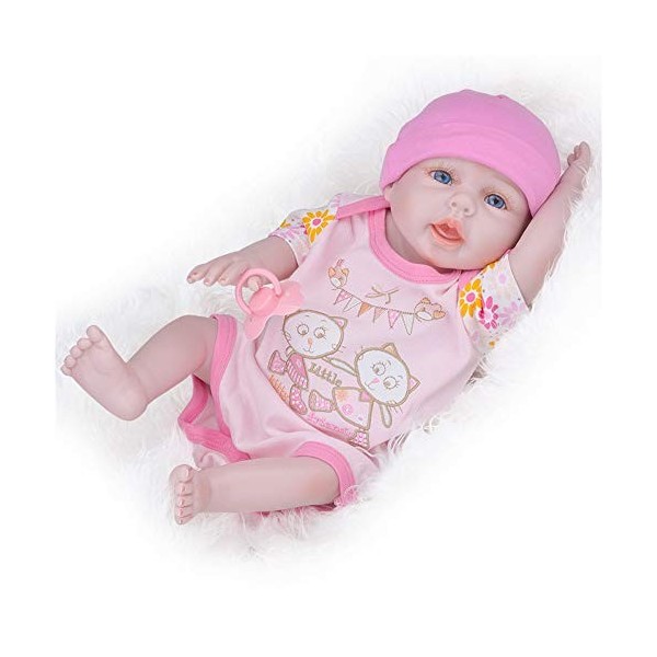 ADOSSAC 2020 Reborn Baby Doll Réincarné bébé Poupée Doux Simulation Silicone Vinyle 55 cm Garçon Fille Jouet Cadeau danniver