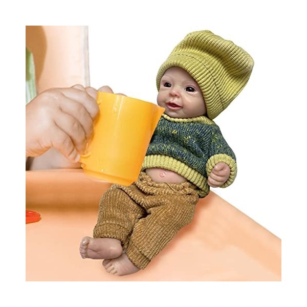 Jomewory 2 Pcs Poupées en Silicone | Poupées en Silicone Souple avec Corps lesté,Poupée bébé réaliste avec Joli Visage Souria