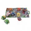 Melissa & Doug - Tapis de jeu ville à transporter 49 x 36 cm avec 9 véhicules mous