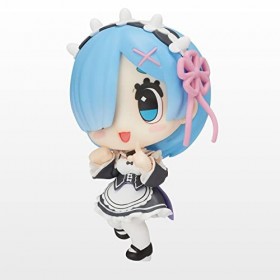 Rem Q Version Doll 丨 Forme statique, Design debout 丨 Matériau PVC, Peinture de haute qualité 丨 Décoration de modèle de poupée