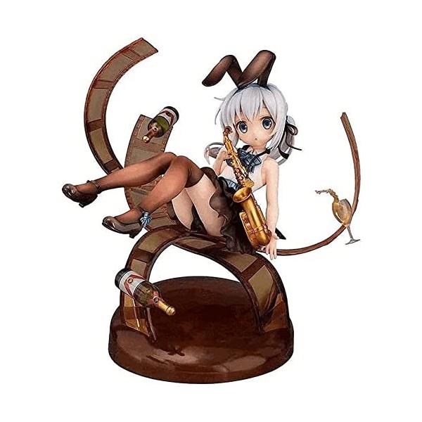 RIZWELLA Anime Figure Modèle 1/8 Kafu Chino Jazz Style Dot Lapin Mignon Dessin Animé Poupée Statue Ornement Otaku Collection 