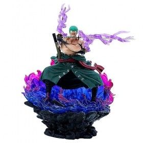 KAMFX Anime Figure One Piece Figure Chapeau De Paille Pirates Zoro Action Figure Modèle PVC Statue Objets De Collection Jouet