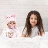 Wukesify Poupée Reborn - Poupée Nouveau-Simulation avec Corps Souple | 22 Pouces Real Life Baby Toys Girl avec tétine et bibe