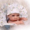 Reborn Baby Dolls, Baby Doll Soft Simulation Silicone 11inch 27cm Magnetic Mouth Lifelike Toy Girl Eyes Open, Boy, Nourturing