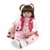 TYRUGD 50 cm Reborn Baby Doll Girl comme Véritable Baby Soft Silicone Vinyle Reborn Poupée Réaliste à la Main Reborn Babies T