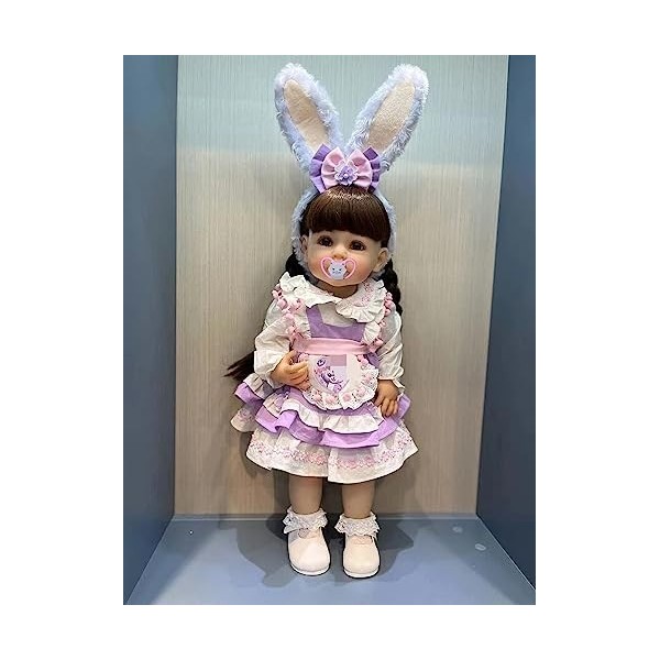 MineeQu 22 inch 55 cm Dus echt lieve knuffelige babylook met