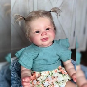 Lonian Poupée réaliste en Silicone Souple pour Filles avec Peinture 3D, 60 cm